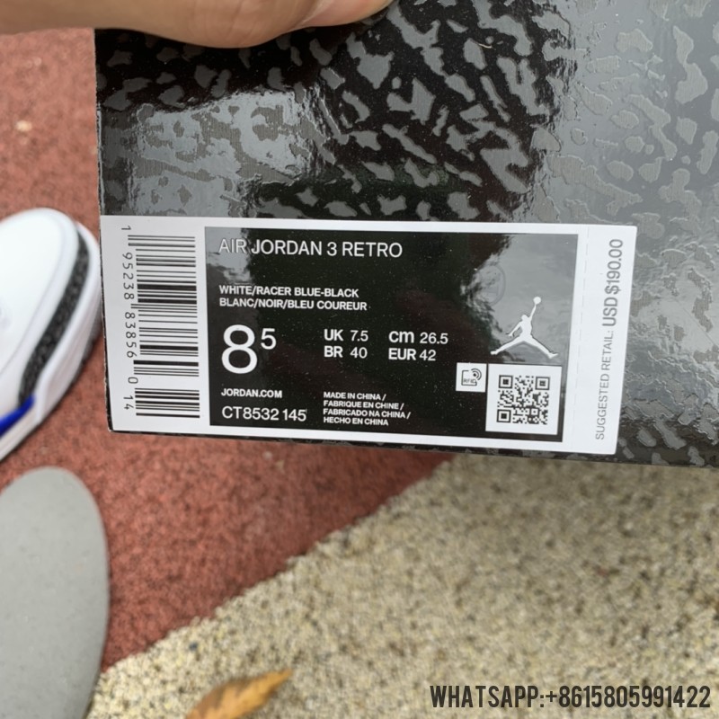 Air Jordan 3s Retro 'Racer Blue' CT8532-145