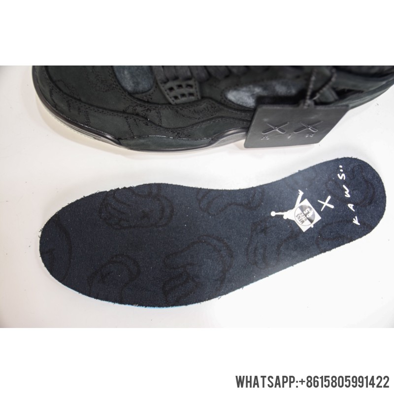 KAWS x Air Jordan 4s Retro 'Black' 930155-001