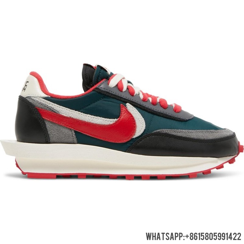 Cheap sacai x Undercover x Nike LDWaffle 'Midnight Spruce University Red' DJ4877-300 For Sale