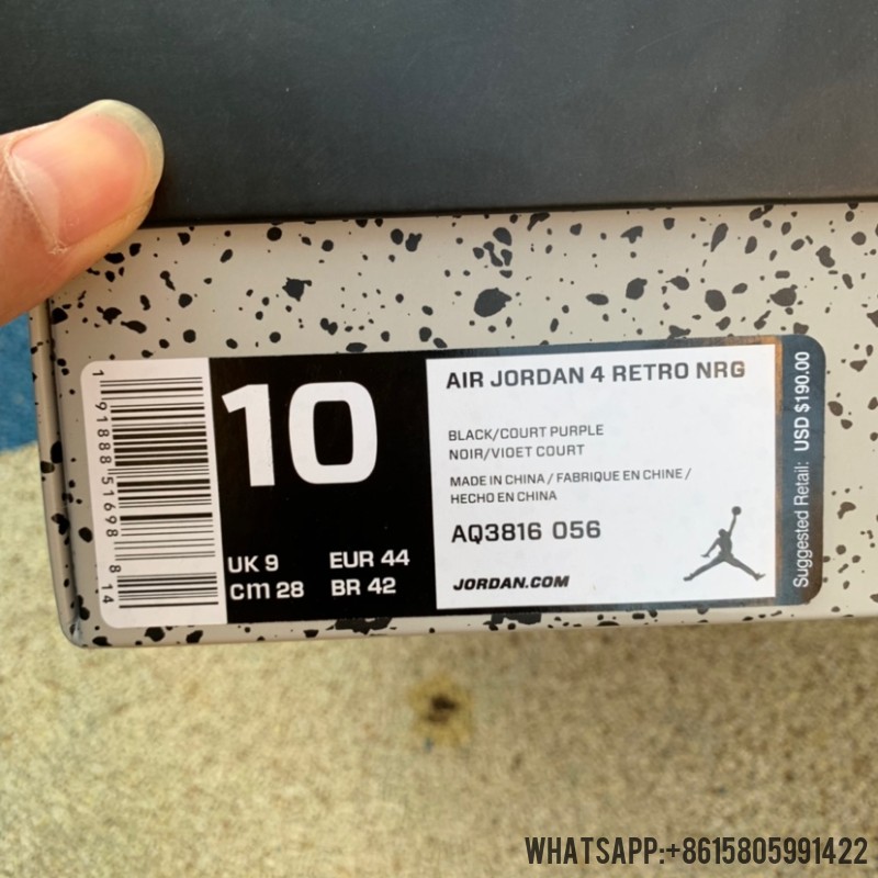 Air Jordan 4s Retro NRG 'Raptors - Drake Signature' AQ3816-056