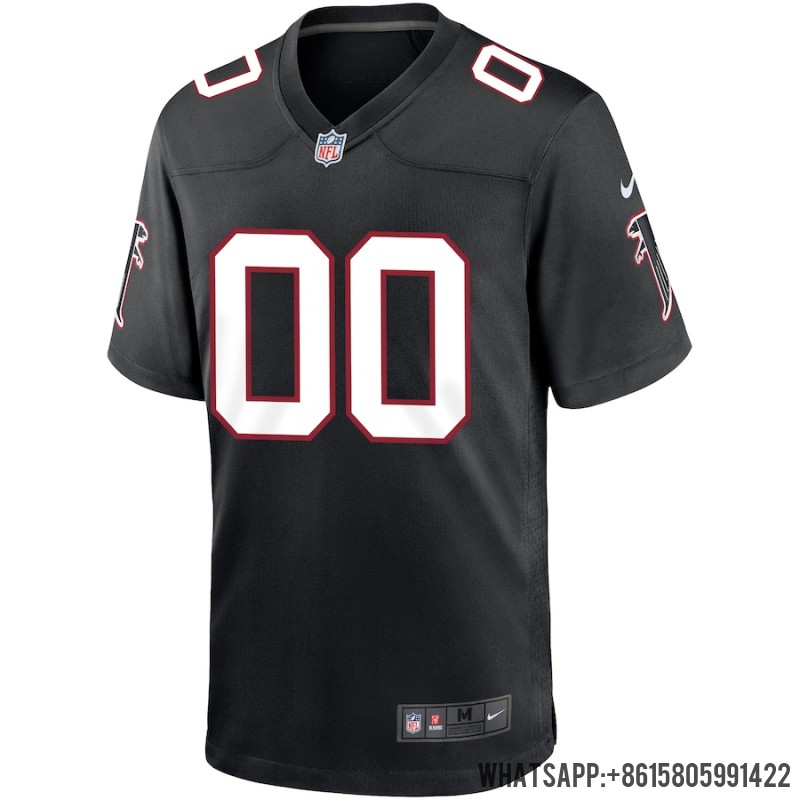 Men's Atlanta Falcons Nike Black Throwback Custom Game Jersey 3888058