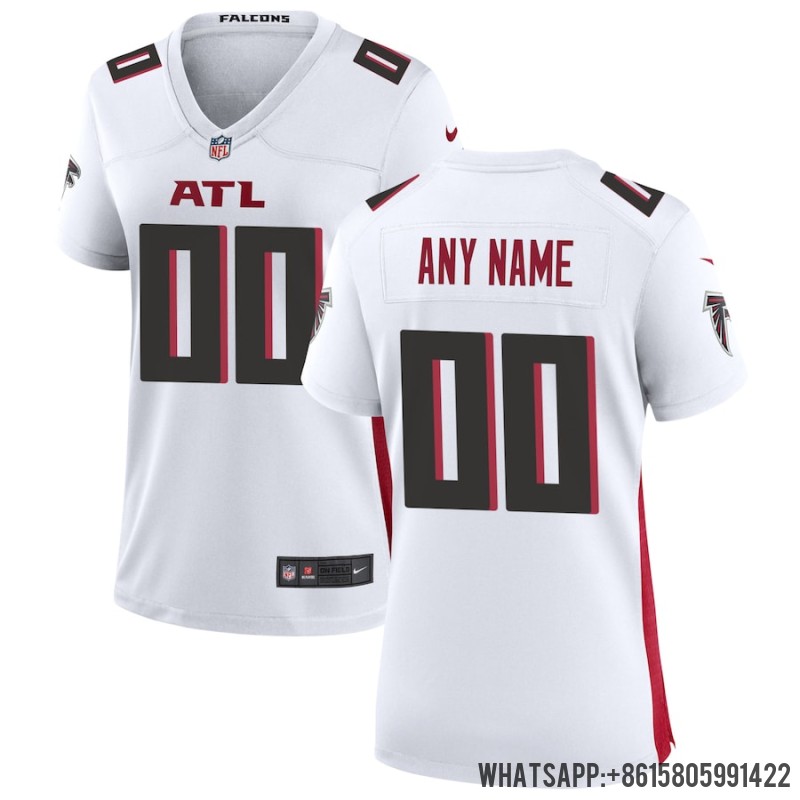 Women's Nike Atlanta Falcons White Custom Game Jersey 3894783