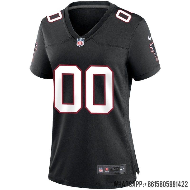Women's Atlanta Falcons Nike Black Throwback Custom Game Jersey 3894779