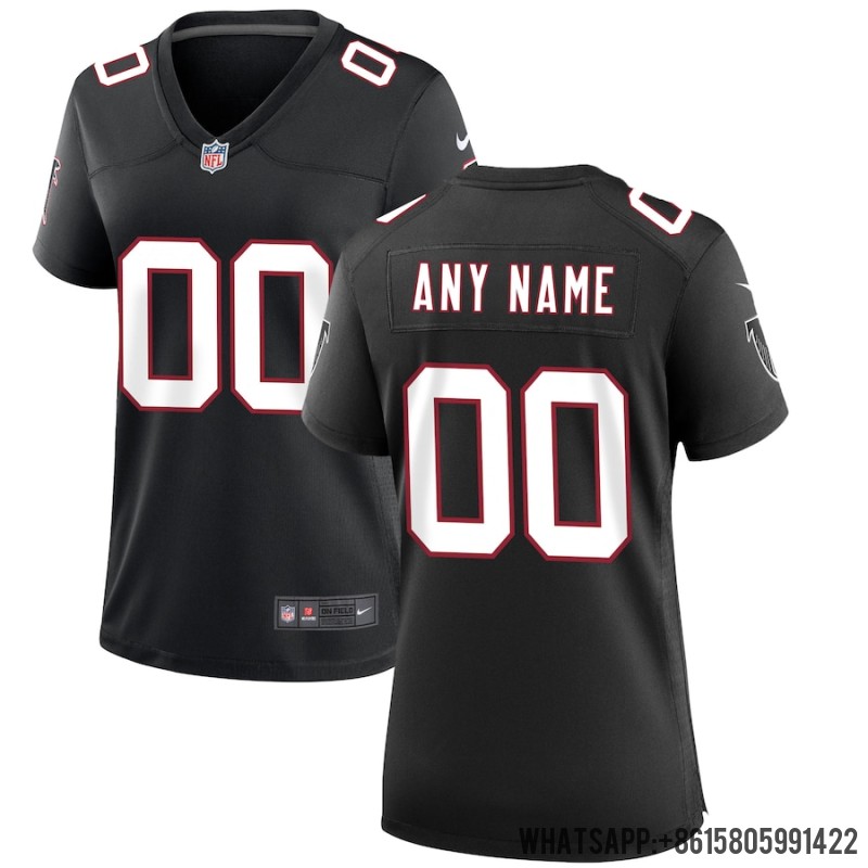 Women's Atlanta Falcons Nike Black Throwback Custom Game Jersey 3894779