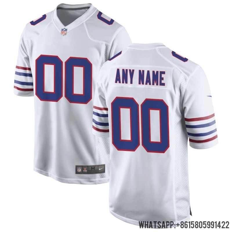 Cheap Men's Buffalo Bills Nike White Alternate Custom Game Jersey 3888064 For Sale