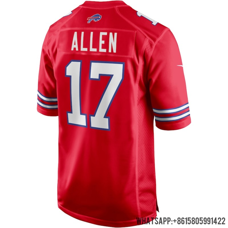 Cheap Men's Buffalo Bills Josh Allen Nike Red Alternate Game Player Jersey 3822104 For Sale
