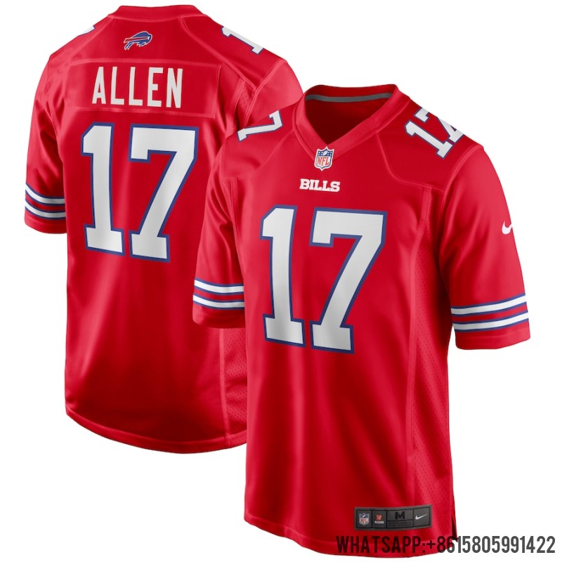 Cheap Men's Buffalo Bills Josh Allen Nike Red Alternate Game Player Jersey 3822104 For Sale