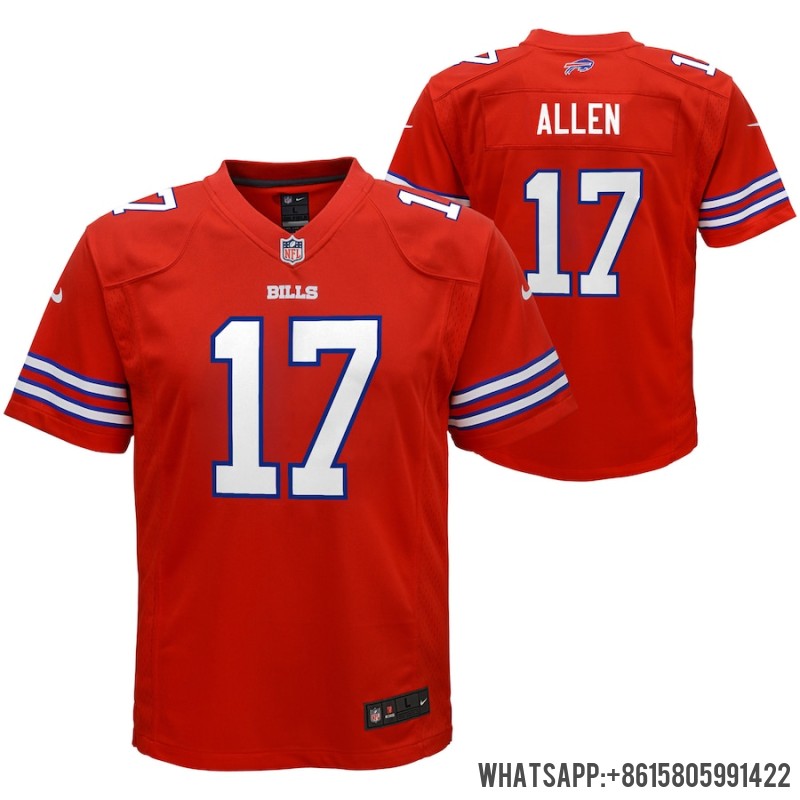 Cheap Youth Buffalo Bills Josh Allen Nike Red 2nd Alternate Player Game Jersey 3243213 For Sale