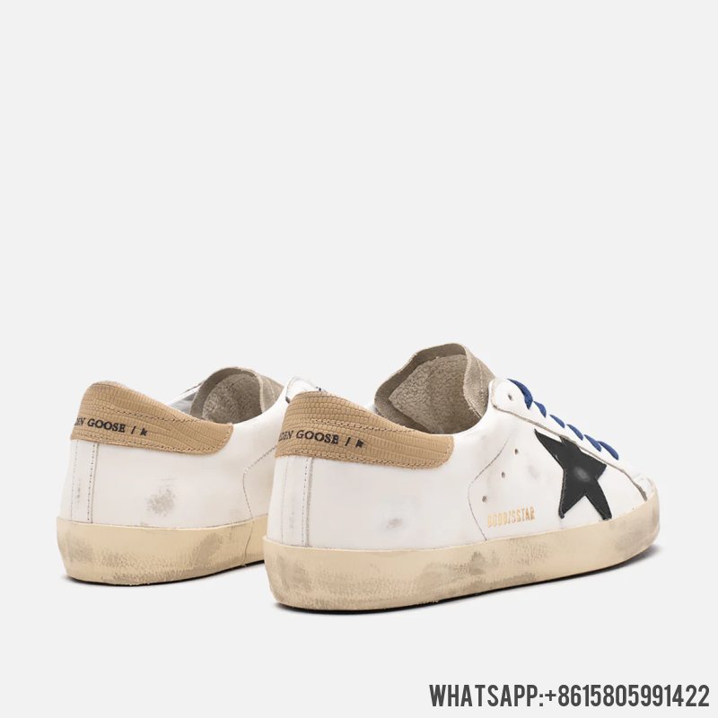 Cheap Golden Goose SUPER-STAR LEATHER - WHITE / TAUPE GMF00101.F003208 For Sale